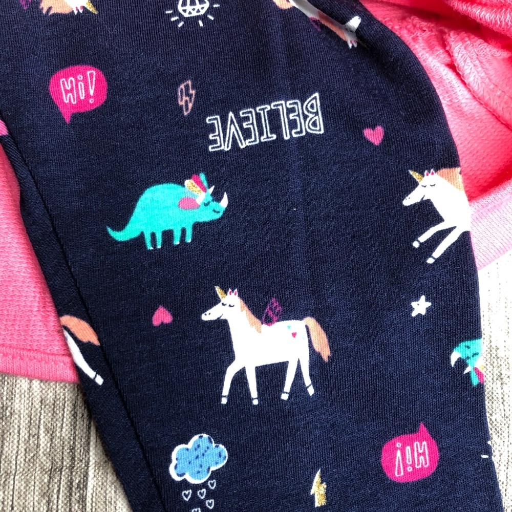 Carter's Girls 2-Piece Set Unicorn Shirt Size 24M - Picture 6 of 8